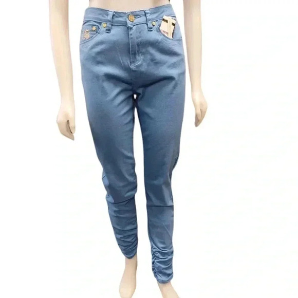 Coogie Blue  Embroidered High Waisted Skinny Jeans Size 11/12 - Picture 2 of 13